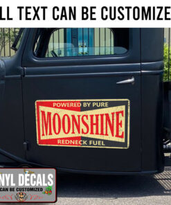 Powered By Moonshine Nedneck Fuel Vinyl Sticker 10337