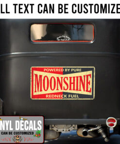 Powered By Moonshine Nedneck Fuel Vinyl Sticker 10337