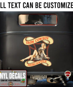 Personalized Pin Up Girl And Iron Cross Sticker 10988