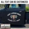 Personalized Pin Up Girl And Spark Plug Sticker 10936