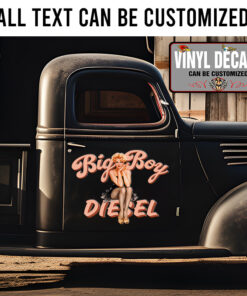 Personalized Pin Up Girl Big Boy Diesel Sticker 11871