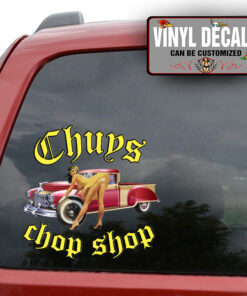 Personalized Pin Up Girl Chop Shop Sticker 10954