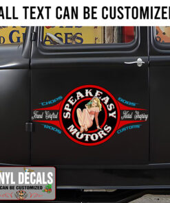 Personalized Pin Up Girl Lettering Sticker 11106