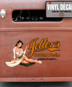 Personalized Pin Up Girl Lettering Sticker 11118