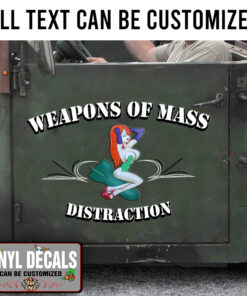 Personalized Pin Up Girl Lettering Vinyl Sticker 10294