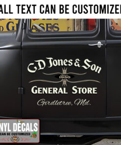 Personalized Pinstripe Hot Rod Garage Sticker 11250
