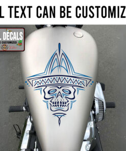 Sugar Skull Pinstriping Sticker 12053