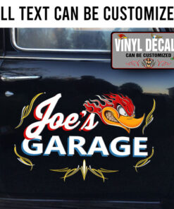 Personalized Pinstriping And Hot Rod Bird Lettering Vinyl Sticker 10566