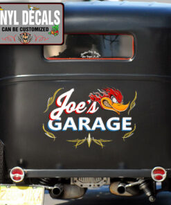 Personalized Pinstriping And Hot Rod Bird Lettering Vinyl Sticker 10566