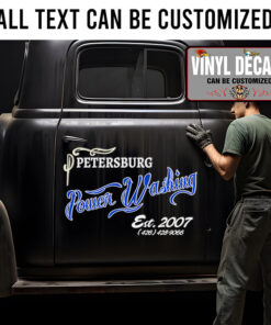 Personalized Pinstriping And Text Sticker 11647