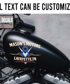 Personalized Pinstriping Art V8 Engine Hot Rod Sticker 12062