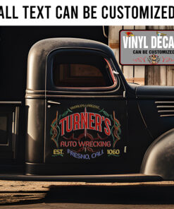 Personalized Pinstriping Auto Wrecking Sticker 11892