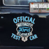 V8 Motor City Flathead Test Car Vinyl Sticker 10426