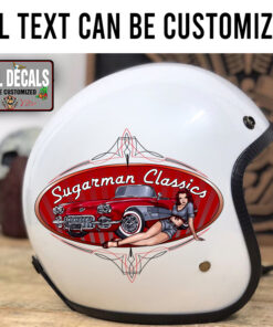 Personalized Pinstriping Classic Pin Up Sticker 11949