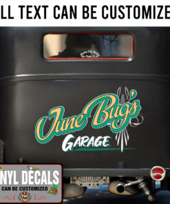 Personalized Pinstriping Door Art Lettering Vinyl Sticker 10300