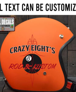 Personalized Pinstriping Eight Ball Sticker 12018