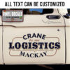 Personalized Pinstriping For Logistics Company Sticker 11543