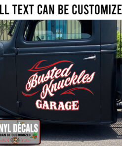 Personalized Pinstriping Garage Lettering Sticker 11329