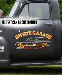 Personalized Pinstriping Garage Lettering Vinyl Sticker 10742