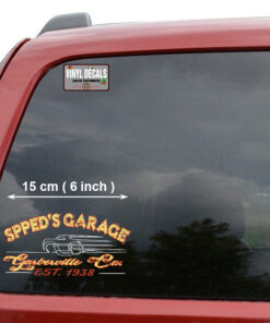 Personalized Pinstriping Garage Lettering Vinyl Sticker 10742