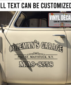 Personalized Pinstriping Garage Sticker 11012