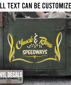 Personalized Pinstriping Garage Vinyl Sticker 10291