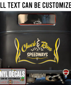 Personalized Pinstriping Garage Vinyl Sticker 10291