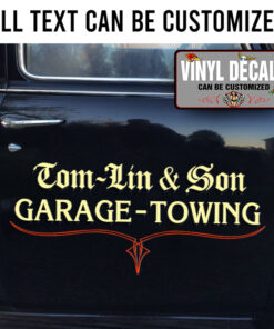 Personalized Pinstriping Garage Vinyl Sticker 10464