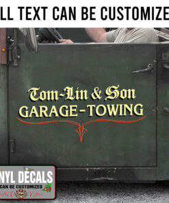 Personalized Pinstriping Garage Vinyl Sticker 10464