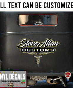 Personalized Pinstriping Garage Vinyl Sticker 10539