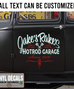 Personalized Pinstriping Hot Rod Company Sign Sticker 12003
