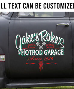 Personalized Pinstriping Hot Rod Garage Lettering Vinyl Sticker 10656