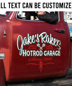 Personalized Pinstriping Hot Rod Garage Lettering Vinyl Sticker 10656