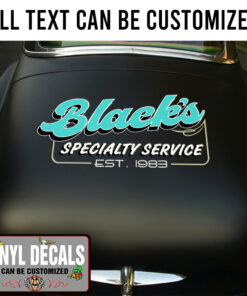 Personalized Pinstriping Hot Rod Garage Lettering Vinyl Sticker 10780