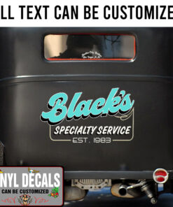 Personalized Pinstriping Hot Rod Garage Lettering Vinyl Sticker 10780