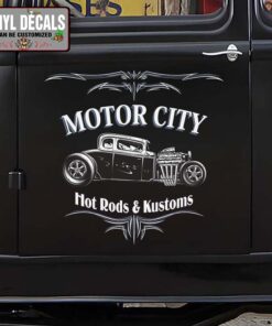 Personalized Pinstriping Hot Rod Garage Sticker 12041