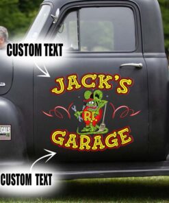 Personalized Pinstriping Hot Rod Ratfink Vinyl Sticker 10737