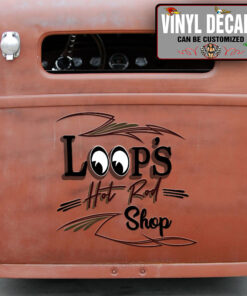 Personalized Pinstriping Hot Rod Shop Vinyl Sticker 10374