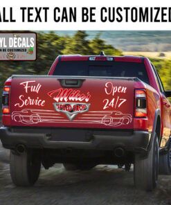 Personalized Pinstriping Hot Rod Truck Tailgate Decals 11148