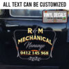Personalized Pinstriping Lettering For Truck Vinyl Sticker 10596