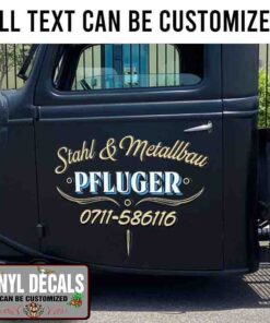 Personalized Pinstriping Lettering Hand Paint Vinyl Sticker 10476