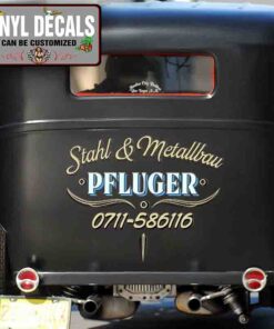 Personalized Pinstriping Lettering Hand Paint Vinyl Sticker 10476