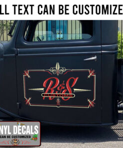 Personalized Pinstriping Lettering Hand Paint Vinyl Sticker 10525