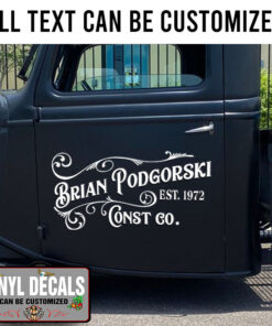 Personalized Pinstriping Lettering Hand Paint Vinyl Sticker 10531