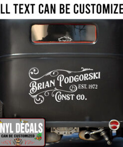 Personalized Pinstriping Lettering Hand Paint Vinyl Sticker 10531