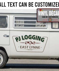 Personalized Pinstriping Lettering Sticker 11546