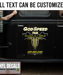 Personalized Pinstriping Lettering Sticker 11689