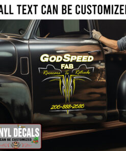 Personalized Pinstriping Lettering Sticker 11689