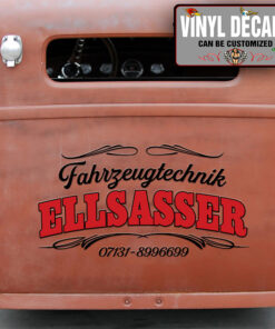 Personalized Pinstriping Lettering Vinyl Sticker 10841