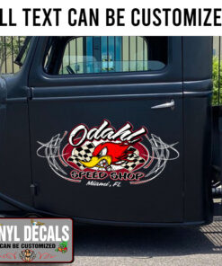 Personalized Pinstriping Mr Horsepower Lettering Sticker 11484